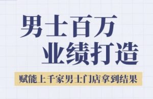 2025男士美业百万业绩打造，赋能上千家男士门店拿到结果-最全资源库
