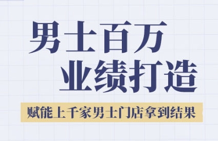 2025男士美业百万业绩打造，赋能上千家男士门店拿到结果-最全资源库