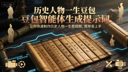历史人物一生豆包智能体生成提示词，让你快速制作历史人物一生类视频，简单易上手-最全资源库