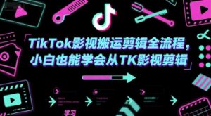 TikTok影视搬运剪辑全流程,小白也能学会从TK影视剪辑-最全资源库