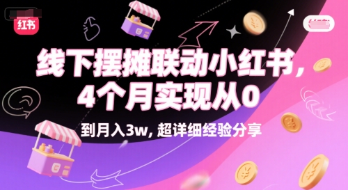 线下摆摊联动小红书，4 个月实现从 0 到月入3w，超详细经验分享-最全资源库
