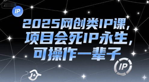 2025网创类IP课,项目会死IP永生,可操作一辈子-最全资源库