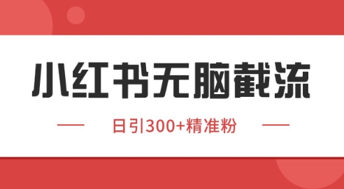 小红书截流同行客源,独家野路子获客玩法 日引200+暴力获客【揭秘】-最全资源库