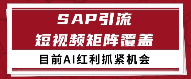 小红书某音sap赛道引流获客 自热矩阵日引200+【揭秘】-最全资源库