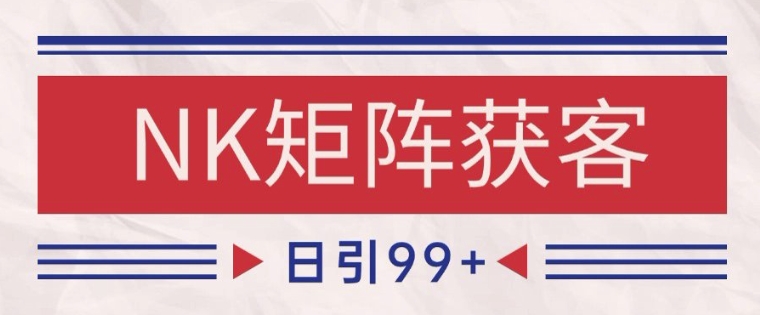 小红书某音NK赛道引流获客 自热矩阵日引200+【揭秘】-最全资源库