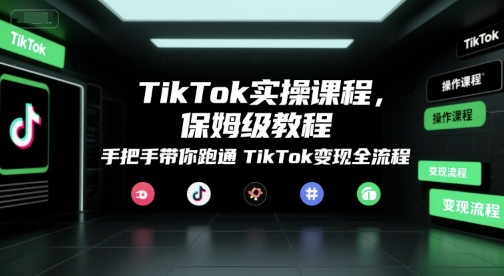 TikTok实操课程,保姆级教程,手把手带你跑通TikTok变现全流程-最全资源库