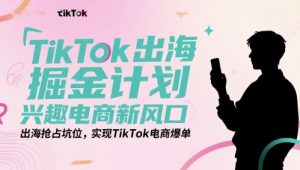 TikTok出海掘金计划，兴趣电商新风口，出海抢占坑位，实现TikTok电商爆单-最全资源库