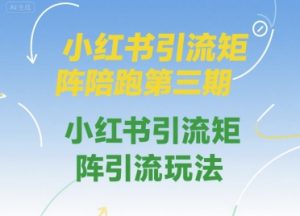 小红书引流矩阵陪跑第三期，小红书引流矩阵引流玩法-最全资源库