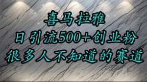 喜马拉雅，小而精的流量赛道，日进500+精准创业粉-最全资源库