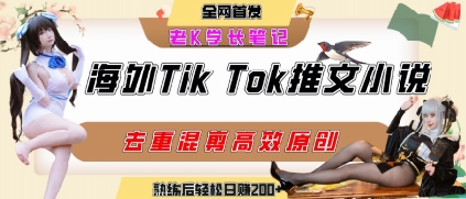 海外tiktok小说推文暴力项目，高停留率，高转化率，上手后一天搞顿饭钱不是问题-最全资源库
