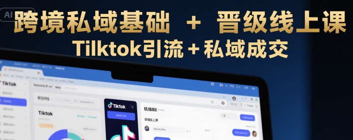 跨境私域基础+晋级线上课，Tilktok引流+私域成交-最全资源库