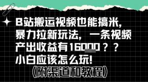 b站掘金计划？搬运视频也能挣拉新的收益，小白应该怎么玩！-最全资源库