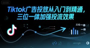 Tiktok广告投放从入门到精通，三位一体加强投流效果-最全资源库