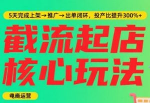 淘宝截流快速起店玩法,掌握暴力快速起店的流程,5天完成上架-推广-出单闭环-最全资源库