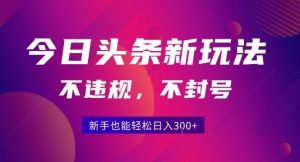 2025今日头条原创玩法5.0，不违规不封号，零门槛新手跟着做也能日入3张+-最全资源库