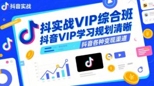 抖音实战VIP综合班,抖音VIP学习规划请晰抖音各种变现渠道-最全资源库