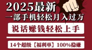 起航哥10个项目8个100%挣钱项目，2025最新一部手机轻松月入过W，简单轻松，无脑操作-最全资源库