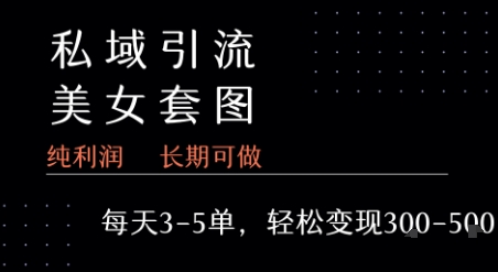 私域卖套图每天3-5单   每单利润99-2张+-最全资源库