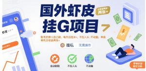 国外虾皮挂G项目:账号扔那儿自己刷,每天白捡米+,不拉人头、不动脑,单机日收益两张+【揭秘】-最全资源库