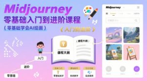 midjourney零基础入门到进阶课程,零基础学会AI绘画-最全资源库