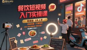 餐饮短视频入门实操课，引爆同城流量，打爆单店-最全资源库