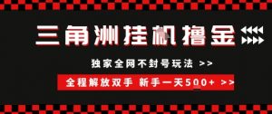 三角洲全自动挂G撸金，新手轻松一天5张+，无脑搬砖【揭秘】-最全资源库