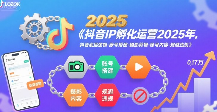 抖音IP孵化运营2025年,抖音底层逻辑-账号搭建-摄影剪辑-账号内容-规避违规-最全资源库