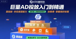 巨量AD投放入门到精通，基础版+进阶版+加餐课-最全资源库
