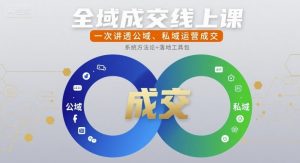 全域成交线上课，一次讲透公域、私域运营成交-最全资源库