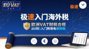 极速入门海外税,欧洲VAT财税合规,从0到1入门跨境电商财税-最全资源库