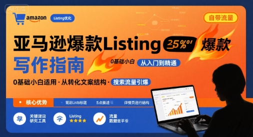 亚马逊爆款Listing写作方法，亚马逊0基础小白也能写爆款自带流量的Listing-最全资源库