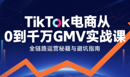 TikTok电商从0到千万GMV实战课，从0到1拆解实战秘籍-最全资源库