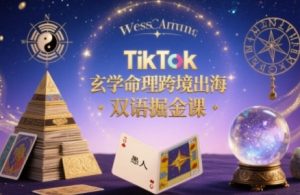 TikTok玄学命理跨境出海双语掘金课,手把手教你用命理知识精准直击海外用户痛点-最全资源库