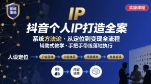 抖音个人IP系统落地实操大课,实操课程,辅助落地-最全资源库
