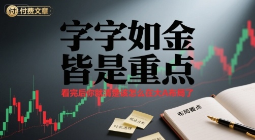 付费文章：字字如金 皆是重点， 看完后 你就清楚该怎么在大A布局了-最全资源库