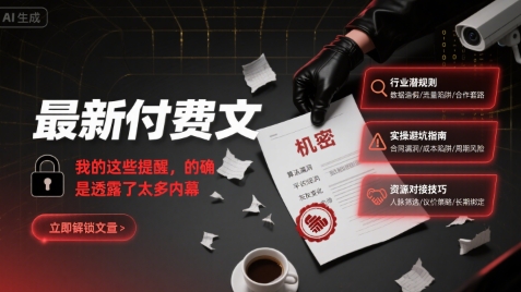 最新付费文:我的这些提醒,的确是透露了太多内幕-最全资源库