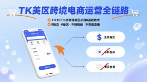 TK美区跨境电商运营全链路,TIKTOK小店跨境美区小白0基础教学,0投流0备货不拍视频不需要直播-最全资源库