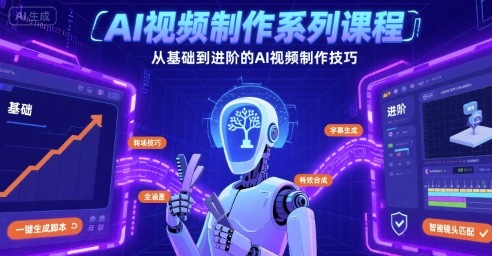 AI视频制作系列课程,从基础到进阶的AI视频制作技巧全涵盖-最全资源库