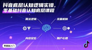 抖音底层认知逻辑实操，零基础抖音认知底层课程-最全资源库