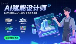 AI赋能设计师, 2025全新comfyui设计全流程工作流 ,室内-建筑-景观-美术,零基础直接上手-最全资源库