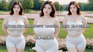 微胖女孩舞蹈AI视频制作提示词(含绘图词、视频词) 跳舞+视频教程-最全资源库