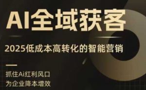 AI全域获客实训营,2025低成本高转化的智能营销,精准找客,高效营销-最全资源库