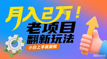 月入2W！老项目翻新玩法，小白上手就能做，非常容易上手-最全资源库