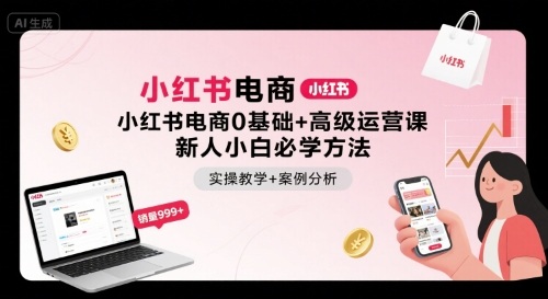 小红书电商0基础+高级运营课，新人小白必学方法，实操教学+案例分析-最全资源库