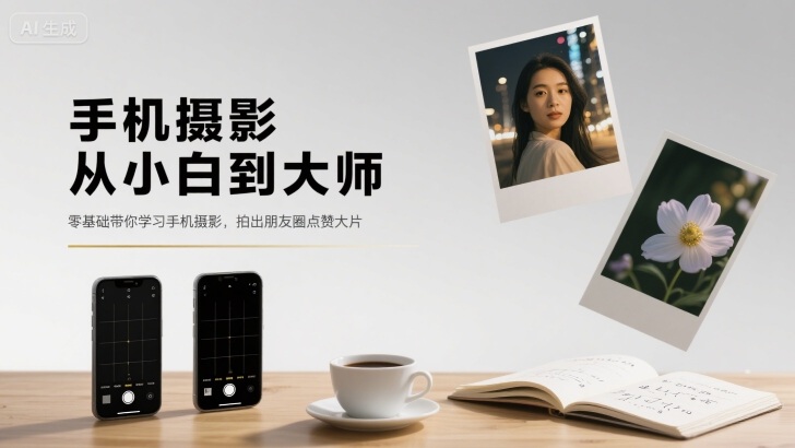 手机摄影从小白到大师，零基础带你学习手机摄影，拍出朋友圈点赞大片-最全资源库