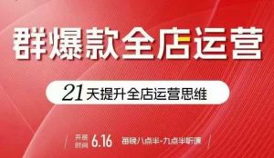 贾真电商群爆款全店运营，21天提升全店运营思维，起店、全店运营爆款不断-最全资源库