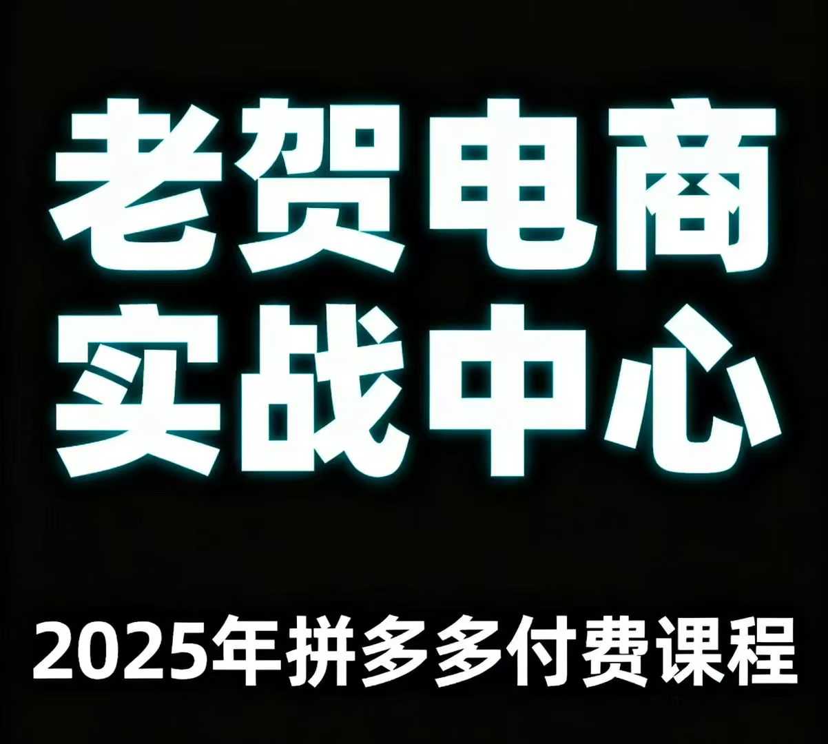 老贺电商2025年拼多多付费课程，用通俗易懂的方法告诉你多多怎么玩-最全资源库