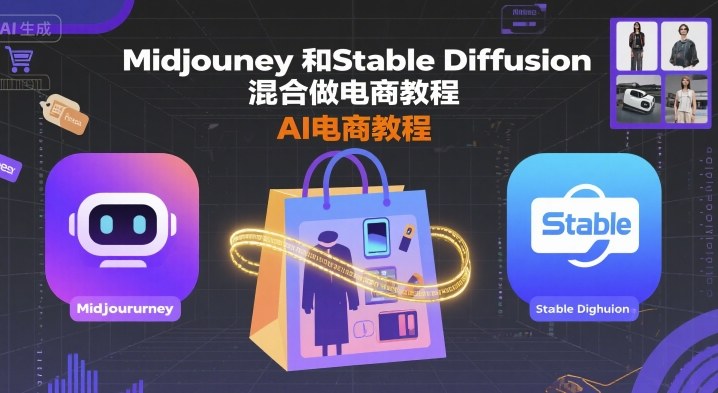 Midjourney和Stable Diffusion混合做电商教程-ai电商教程-最全资源库