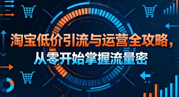 淘宝低价引流与运营全攻略,从零开始掌握流量密码-最全资源库