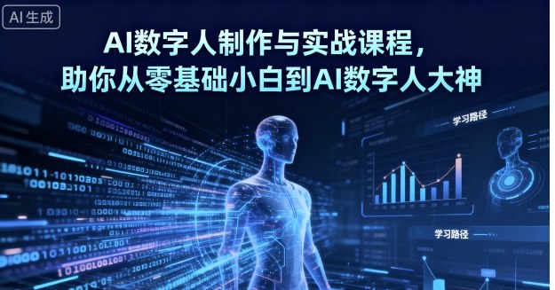 AI数字人制作与实战课程,助你从零基础小白到AI数字人大神-最全资源库
